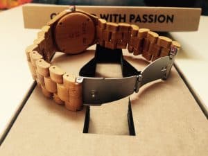 Inscriptie houten horloge